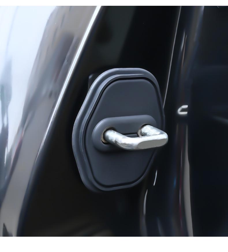 Compatible Silicone Shock-Absorbing Decorative Stickers for Wenjie M5/M7/EV/M9 Door Lock Latch Covers.