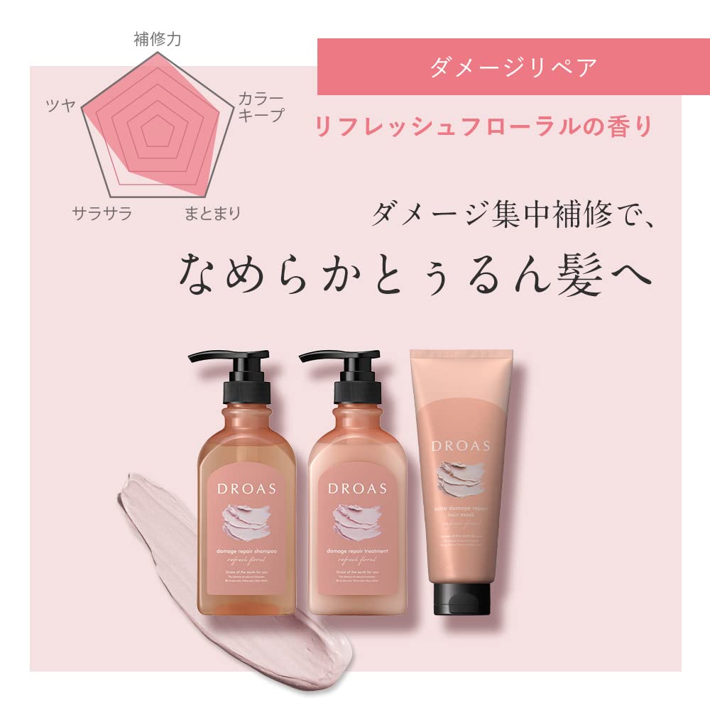 DROAS Shampoo Treatment Hair Mask 3 Piece Set Damage Repair