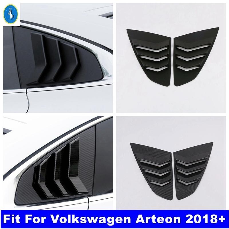 Cache-volet d'aération latérale pour lunette arrière de voiture pour Volkswagen Arteon 2018 - 2024 Fibre de Carbone / Noir Accessoires Extérieurs