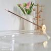 Stylish Glass Incense Holder, Incense Stick Holder, Cute, Nordic, Simple, Transparent, Korean Design, Clear Saucer, Home Decor, Gift (Hexagonal)