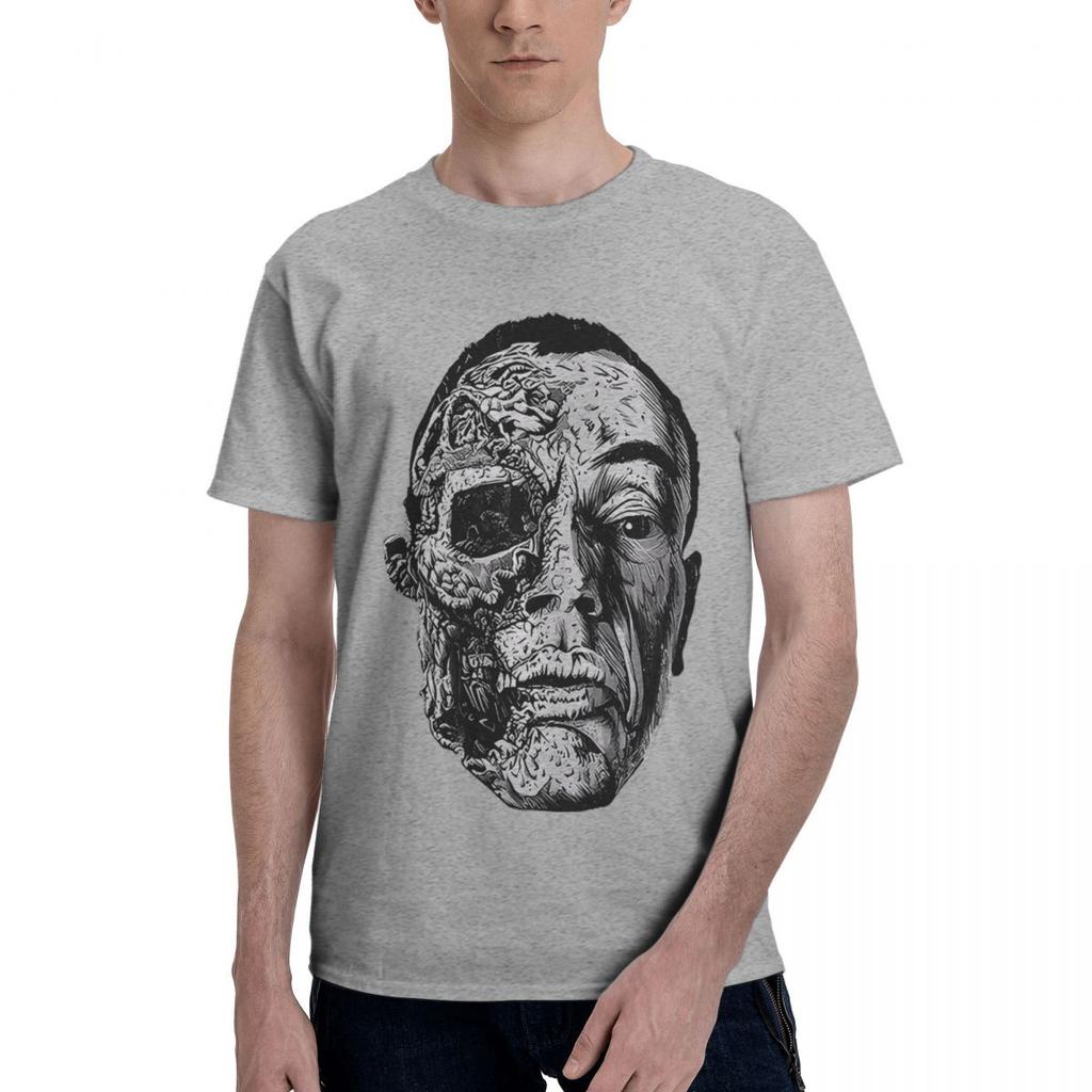 Gus Gustavo Fring Half Skull Face Funny Punk 100 Cotton Casual Breathable Confortable T Shirt Funny Ugus TShirts Mens Wear