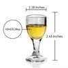 6Pcs/set Mini Shot Glasses 10ml Mini Wine Glass Cup Clear Tall Foot Glass Wine Cup for Bar Kitchen Home Wedding Party Decor
