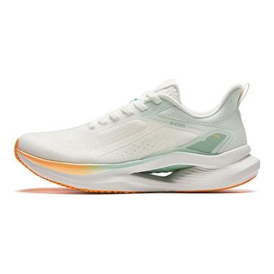 Comfortable Shock Absorbing Breathable Lightweight Low Top Casual Running Shoes Women Sneaker White Green 922425506-2