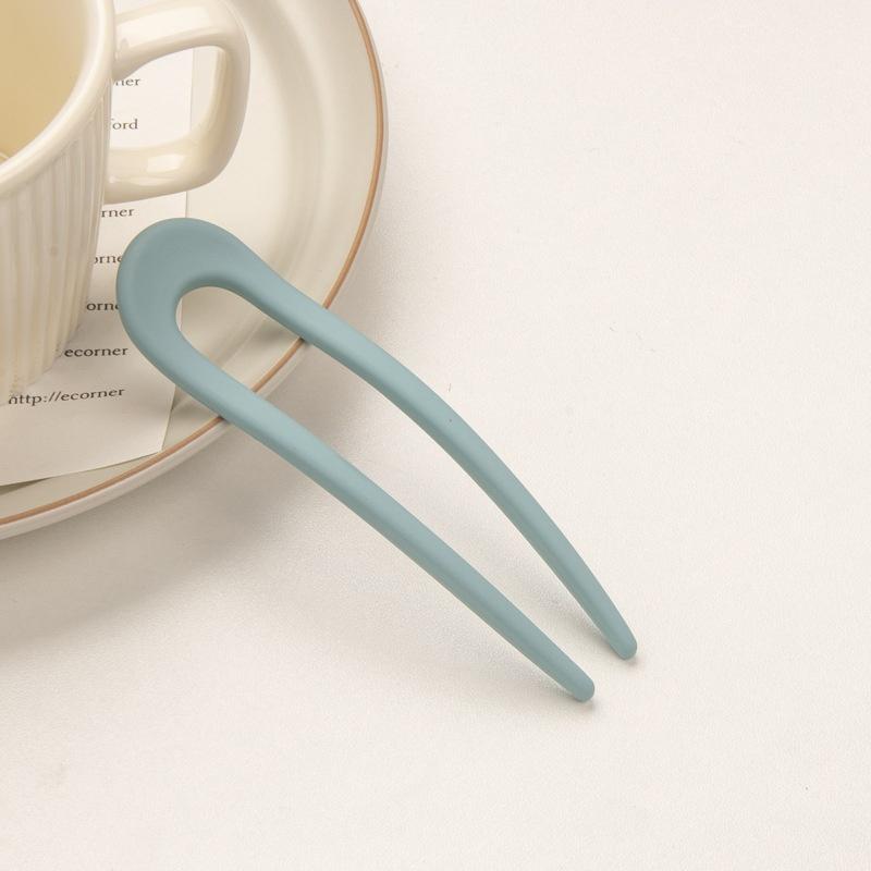 1 Pcs Fashionable High-end Candy Colored Hair Sticks U-shaped Headwear Women's Elegant And Sexy Hairpin Girl Styling Accessories