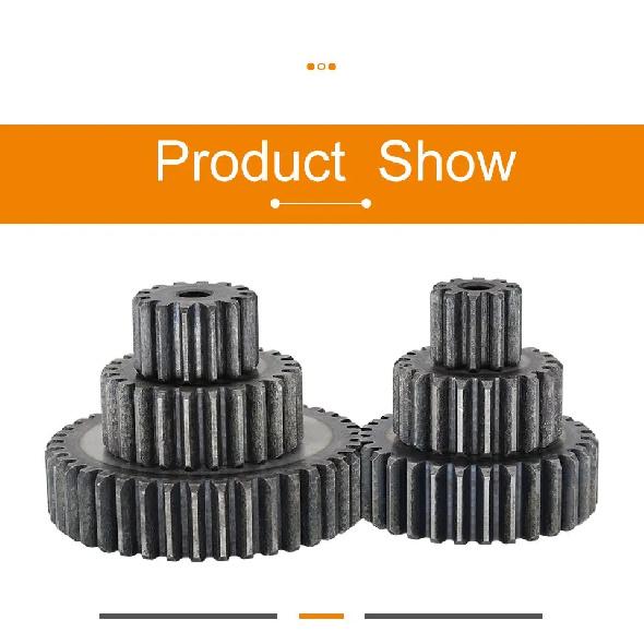 Flat Gear 2M-10/11/12/13/14/15/16/17/18/19/20T SC45# Carbon Steel Cylindrical Gear Height 20 mm High Frequency Quenching Teeth