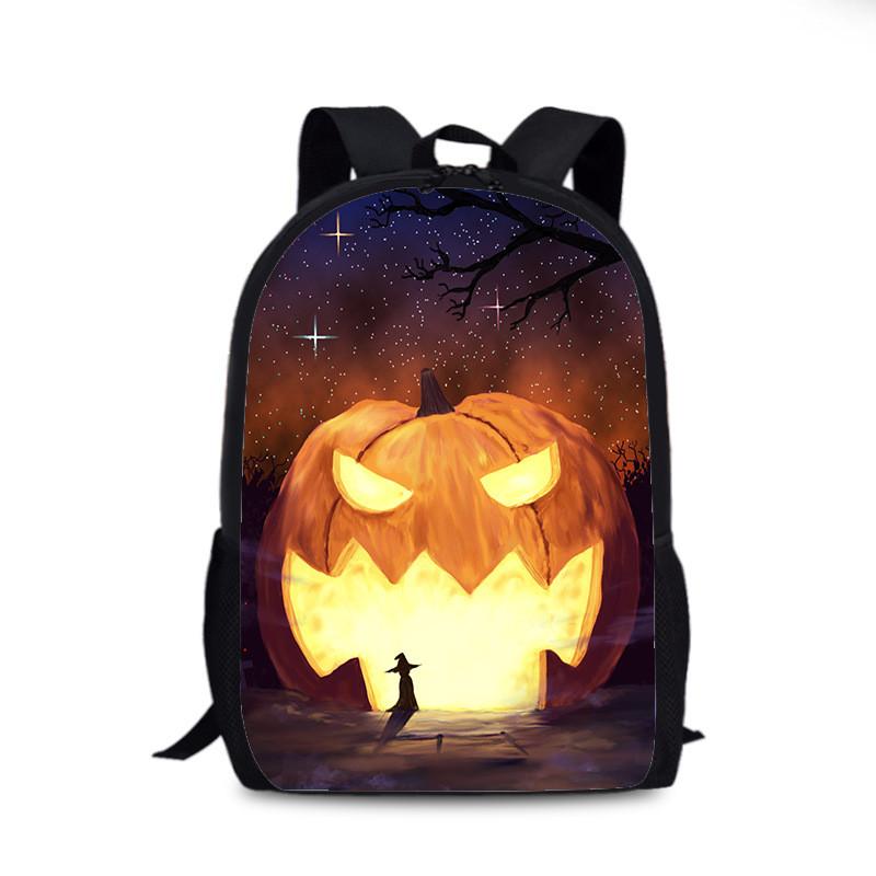 Halloween Fledermaus Kürbis Rucksack Aus Nylonmaterial Für Den Täglichen Gebrauch Und Street Style