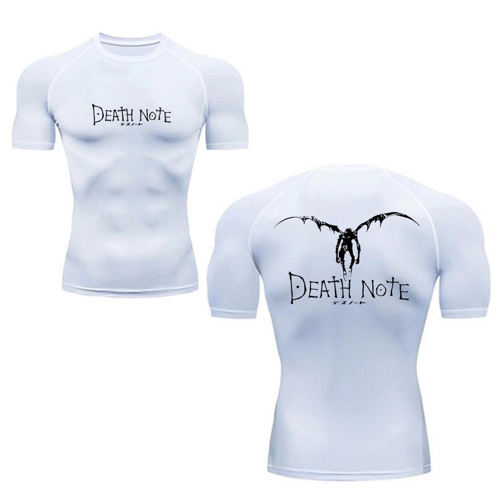 

Anime Death Note Men Running Compression T-Shirt Short Sleeve Sport Tees Gym Fitness Sweatshirt Male Jogging Tracksuit Homme S