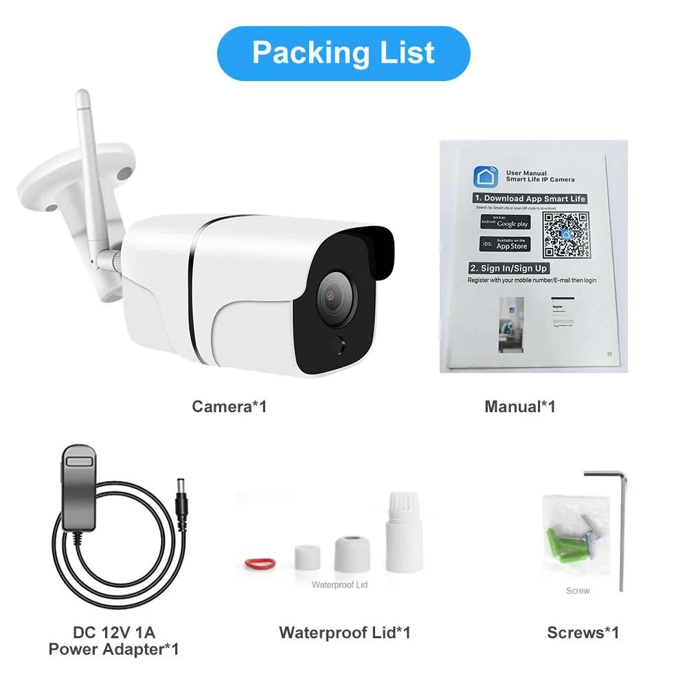 Tuya 5G Wifi IP Outdoor Bullet 5MP Home Security Camera Motion Detection 1080P HD Color Night Vision Audio Surveillance