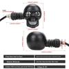 12V Skull LED Motorcycle Turn Signals - White & Yellow Dual Color