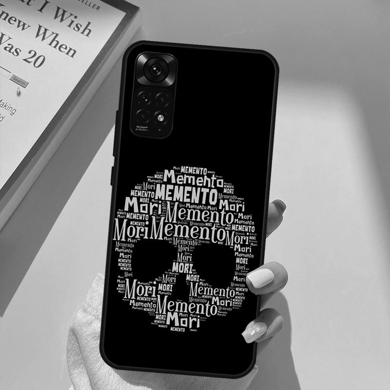 Pouzdro Memento Mori pro Xiaomi Redmi Note 10 8 9 11 Pro 8T 9S 10S 11S Redmi 10C 9C 9A 9T K50 K40 Gaming