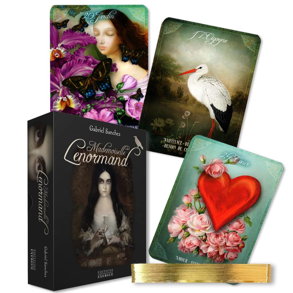 [Authentic] Gabriel Sanchez's Mademoiselle Lenormand Cards [Includes Japanese Paper with Lenormand Card Meanings] Tarot Reading