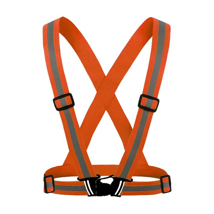 Gilet Riflettente Regolabile - Tracolla Elastica di Sicurezza per Corsa Notturna e Ciclismo