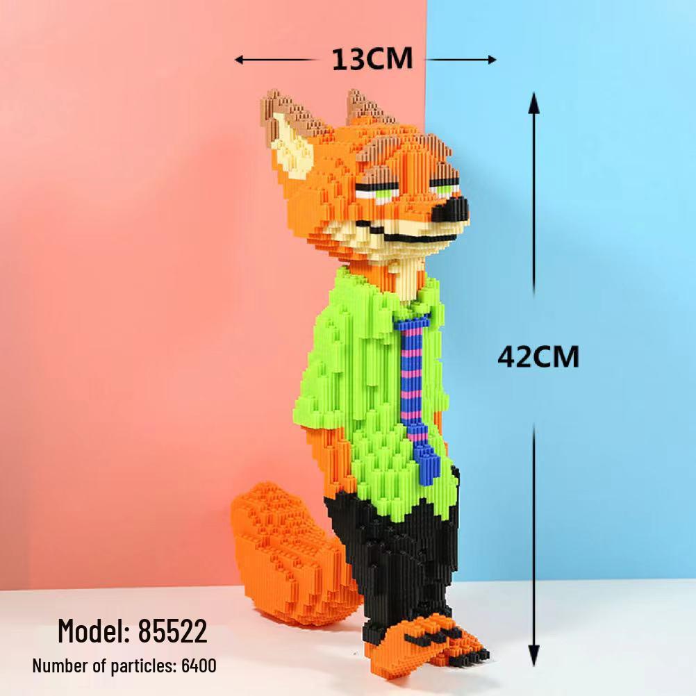 Girls' Compatible Lego: Violent Bear Building Block Series - Educational Micro-Block Interlocking Toys & Gifts