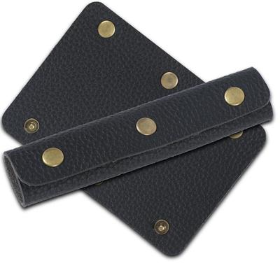 Bag Handle Tote PU Basket Set of 2 [fogman] Covers, 3-Button Type, Bag, Bag, (Black)