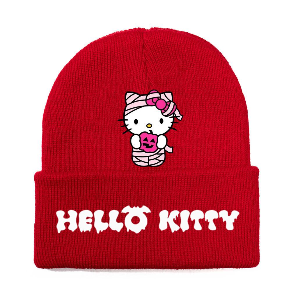Halloween Printed Knit Cap For Winter Teens And Cartoon Enthusiasts