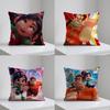 Cute AWreckIt RalphH Case Plush Fabric Soft Pillowcase Double Sided Print Cushion Cover Household Gifts