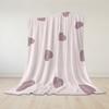 Mauve Heart Drift Flannel Blanket Warm Soft Halloween Christmas Couch Warm Cozy Decorative Decor Gift for All Season