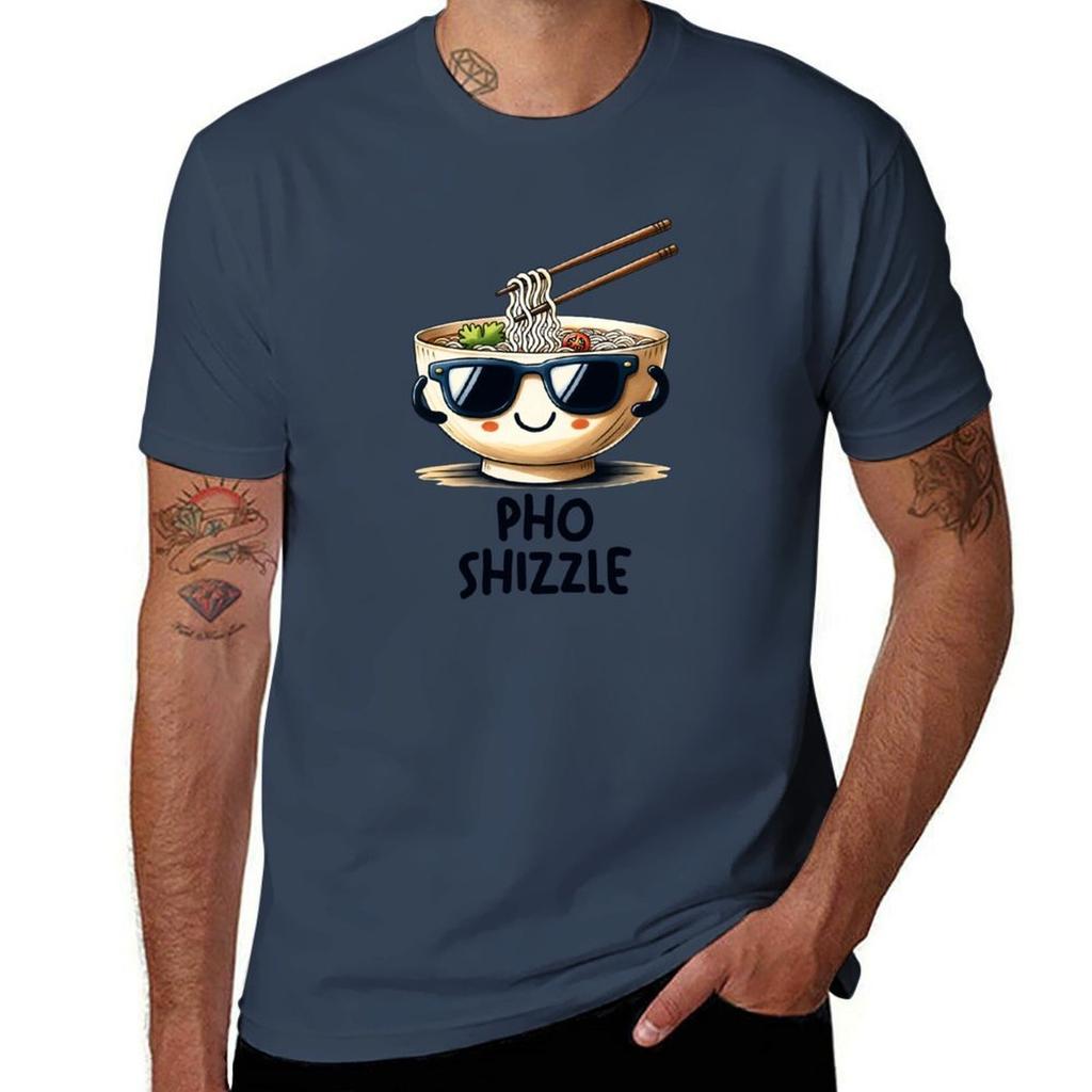 Pho Shizzle Noodle Cool TShirt Fashion Print Casual Short Sleeve