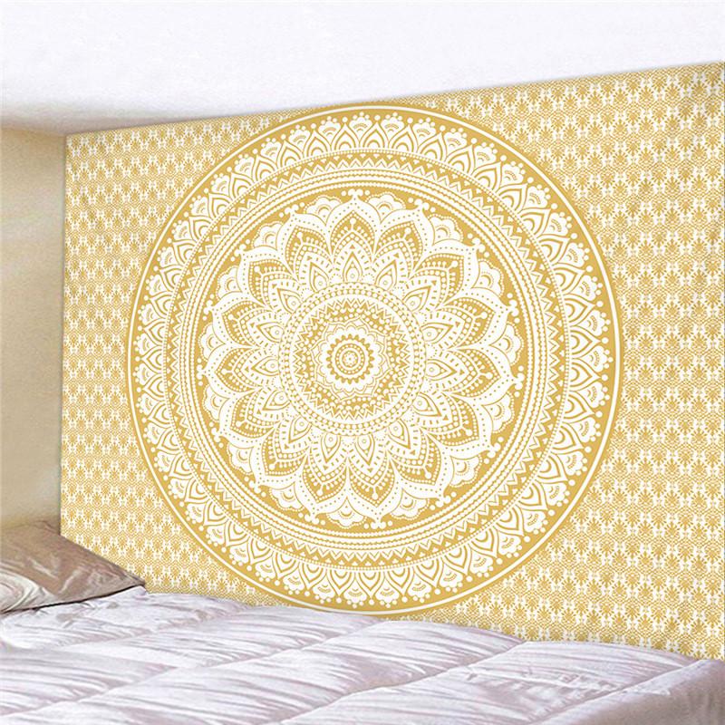 Mandala Poliester 180*230cm Kwadratowy Gobelin Wiszący na Ścianę Dywan Koc Mata do Jogi do Dekoracji Domu Sypialni