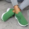 Fashion Breathable Knitted Sneakers for Women Green Lightweight Slip On Running Shoes Woman Comfort Non Slip Casual Sport Shoes