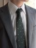 [TAVARAT] [Tavarat] Business Necktie, 100% Silk, Made In Japan, Nishijin Weave, Floral Dot Pattern (Green)
