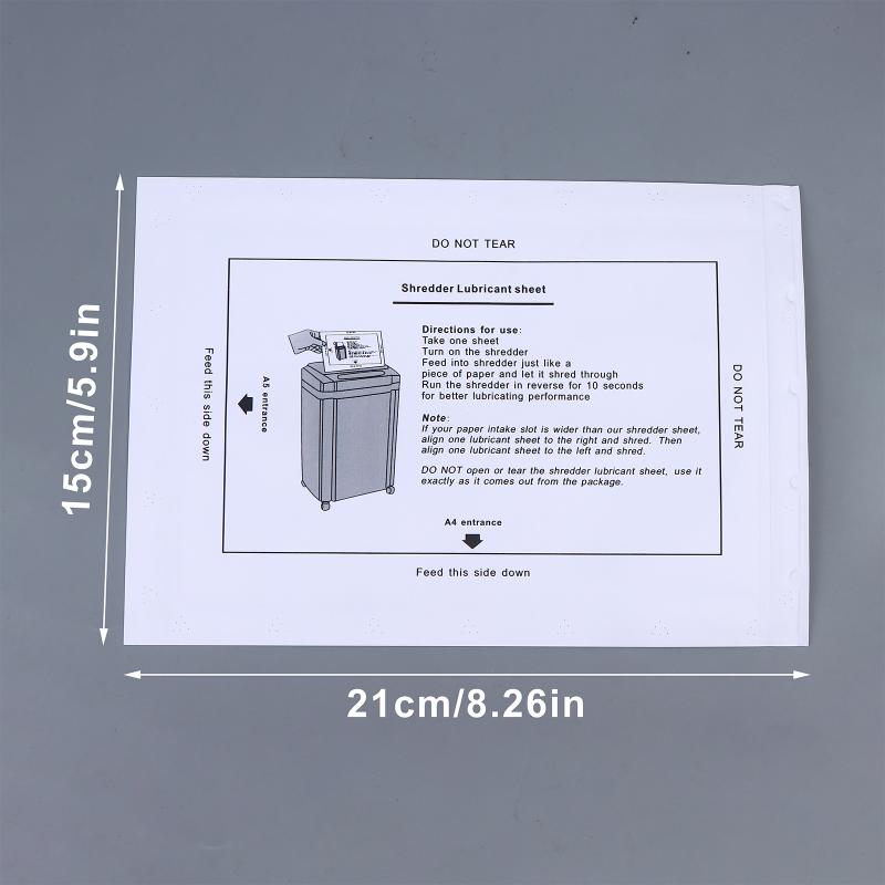 

5/10PCS of Portable Oil Lubricant Sheets for Paper Shredder Maintenance