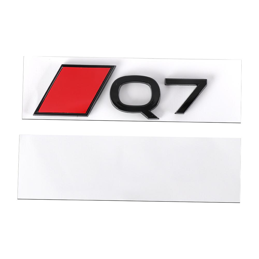 Aluminum ABS Car Styling Rear Trunk Badge Emblem Sticker Auto Accessories For Audi Q3 Q4 Q5 Q6 Q7 Q8 Sline TT RS S Quattro S3 S5