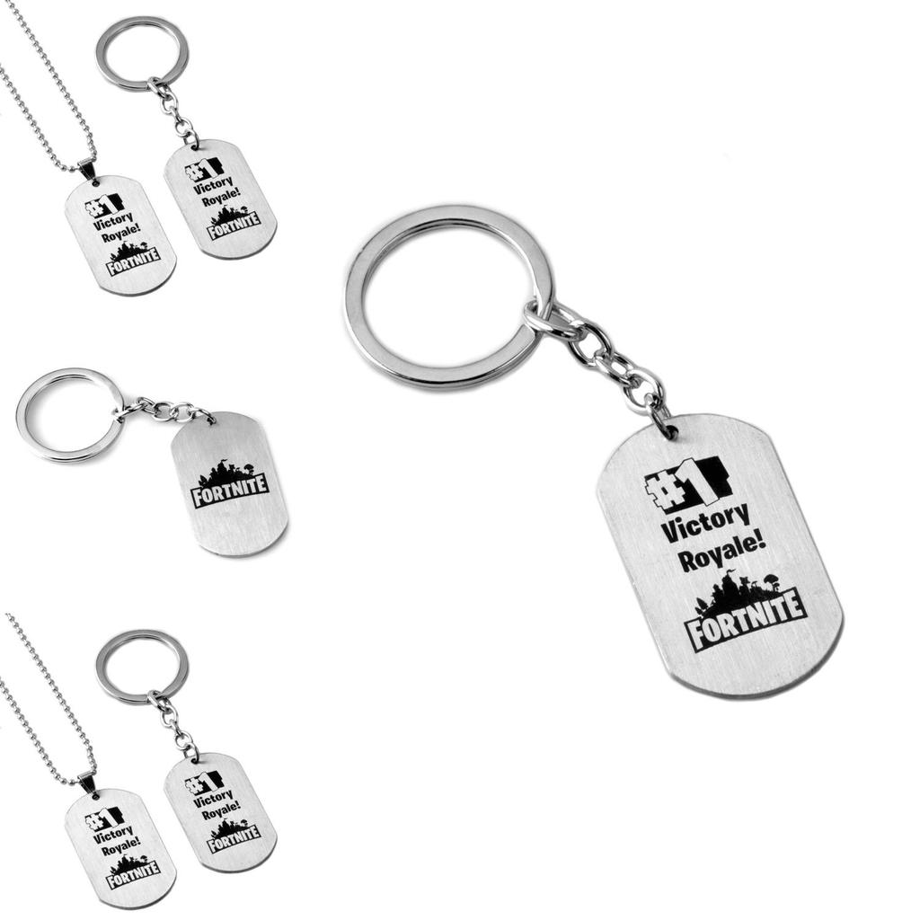 Keychain Fortnite Key Ring Ornaments Fashion Necklace Toy Game Necklace Pendant