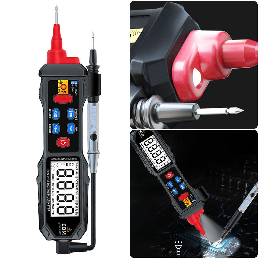 

Digital Multimeter Pen Type 6000 Counts AC/DC Voltage Ohm Diode Tester Non-Contact Voltage Detector Pen Auto Range LCD Display China Mainland