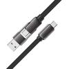 Kabel Acefast C13-05 Usb-C - Usb-A / Usb-C 480Mb/S 3A 0.2M - Czarny