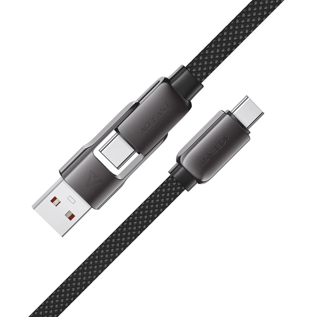 Kabel Acefast C13-05 Usb-C - Usb-A / Usb-C 480Mb/S 3A 0.2M - Czarny