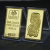 Gold Plated Layered Bullion Bar Switzerland Credit Commemorative Coin Goddess Coin Collection Home Decoration