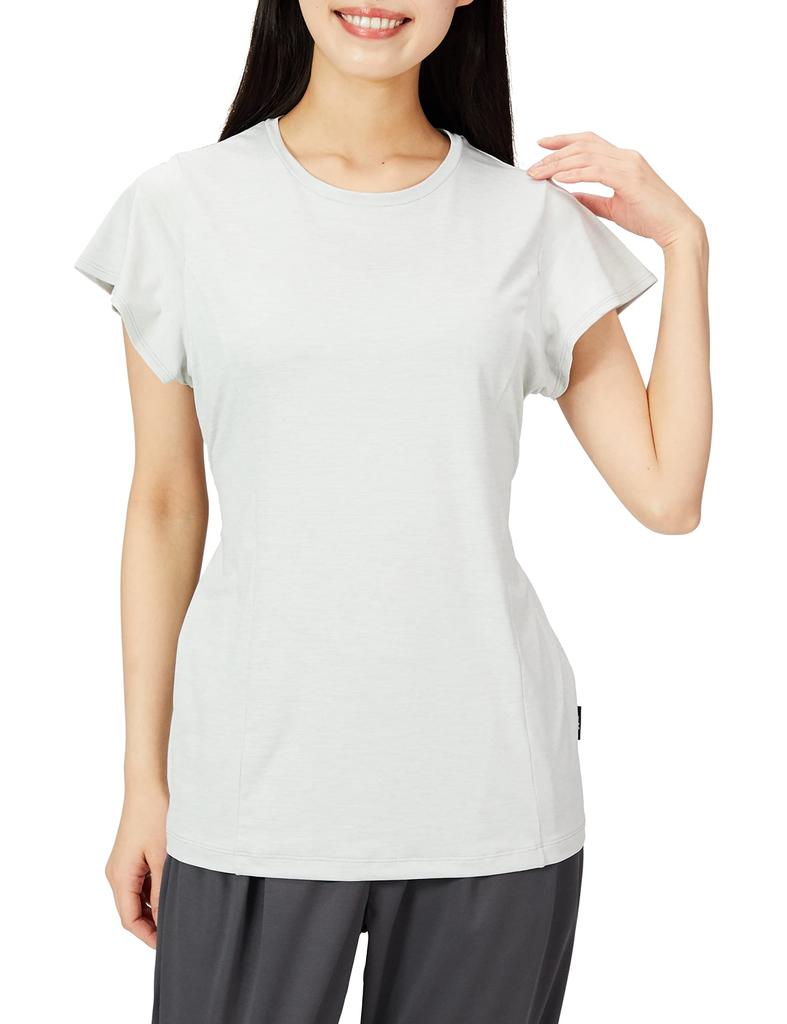 DFY505 Short Sleeve UV Size LG Size to Japanese size CW-X/Wacoal Women's T-Shirt, Moisture-Wicking, Quick-Drying, Antibacterial, Odor-Resistant,