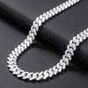 1pc Hip-Hop Fashion Ice Crystal 15Mm Necklace, Suitable For Men And Women, Fashionable And Suitable For Men As Gifts