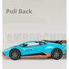 1/24 Lamborghini HURACAN STO Alloy Sports Car Model Diecast Metal Toy Racing Car Model High Simulation Collection Sound and Light Kids Gifts