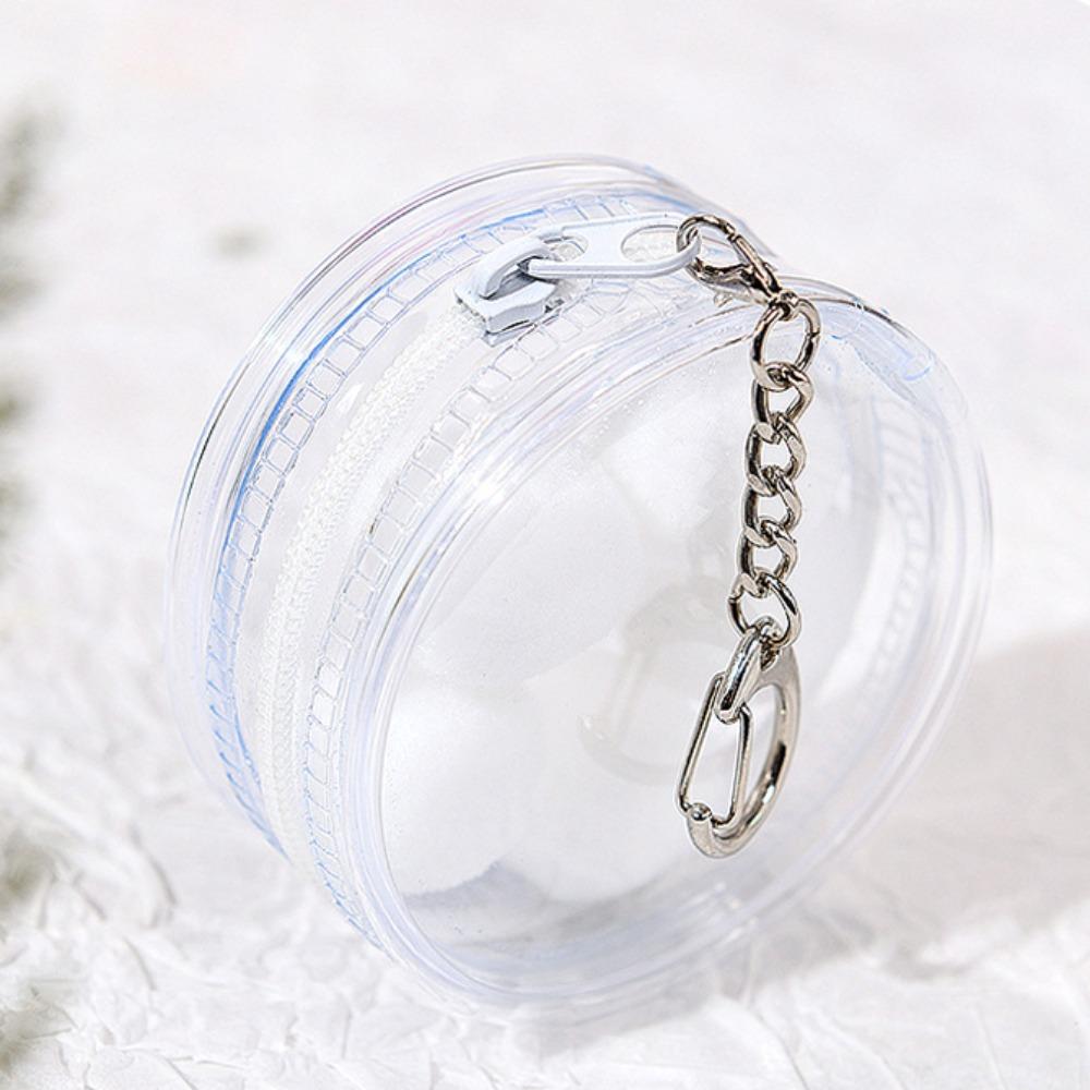 Badge Display Round Badge Storage Pouch Protection Case Clear Outdoor Bag Goods Display