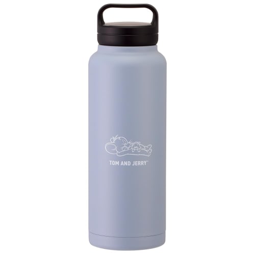 

Skater Water Bottle, 1200ml (1.2 Liters), with Handle, Large Capacity, Insulated, Stainless Steel, Wide Mouth, Easy to Clean, Tom and Jerry Nap Design