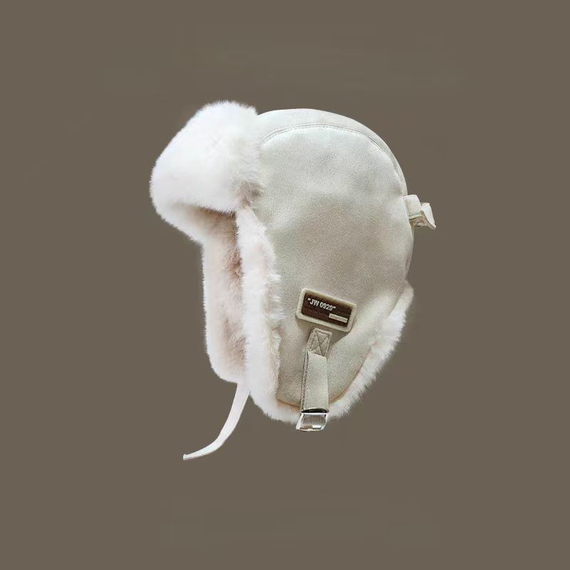 Winter Men's Fleece-Lined Thickened Hat Women's Retro Fashion Cold-Resistant Warm Cycling Earflap Hat
