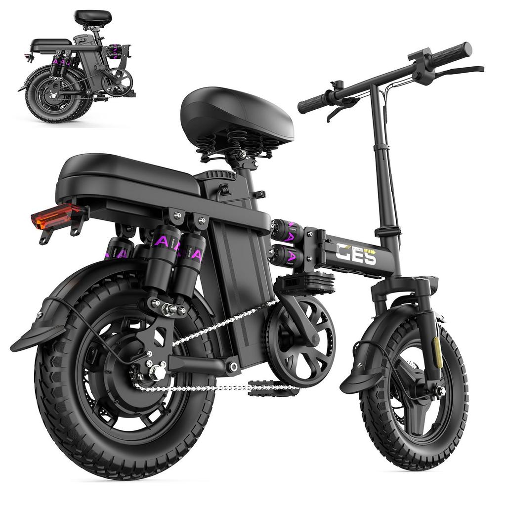 TOOFLY GE5 Adult Electric Bike 25KM/H 500W Motor 48V15Ah Battery City Commuting E-Bike 14'' Tire Foldable Adults Electric Bicycle