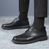 Fashion Classic Black Men's Leather Shoes Minimalist and Versatile Style Office and Driving  Leisure Business Men's Walking Shoes New