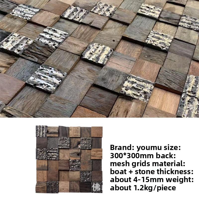 

Creative Irregular Geometry Solid Wood Square Wall Hanging Decoration Vintage Bar Restaurant Background Wall Hanging Decoration