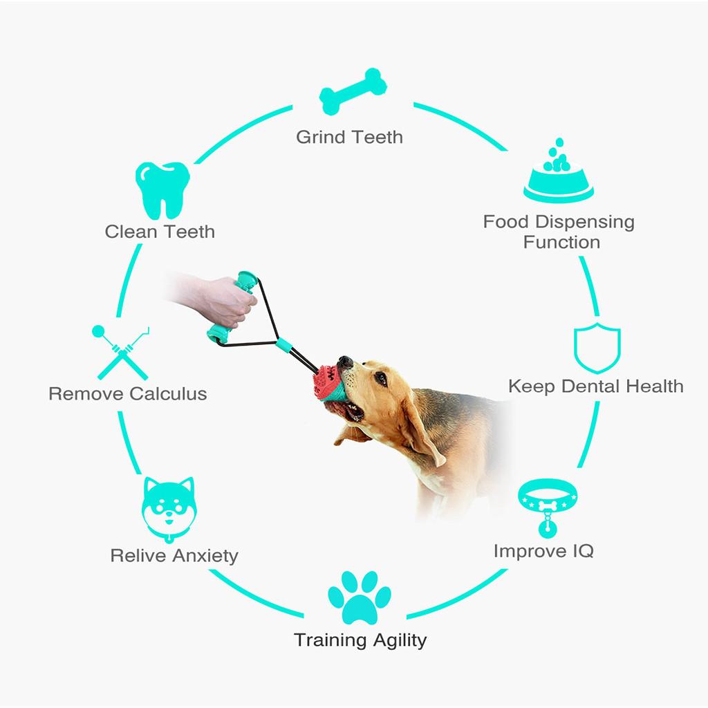Drawstring Dog Molar BiteToy Pet Rope Ball Stick Chew Toys Training Tool Support