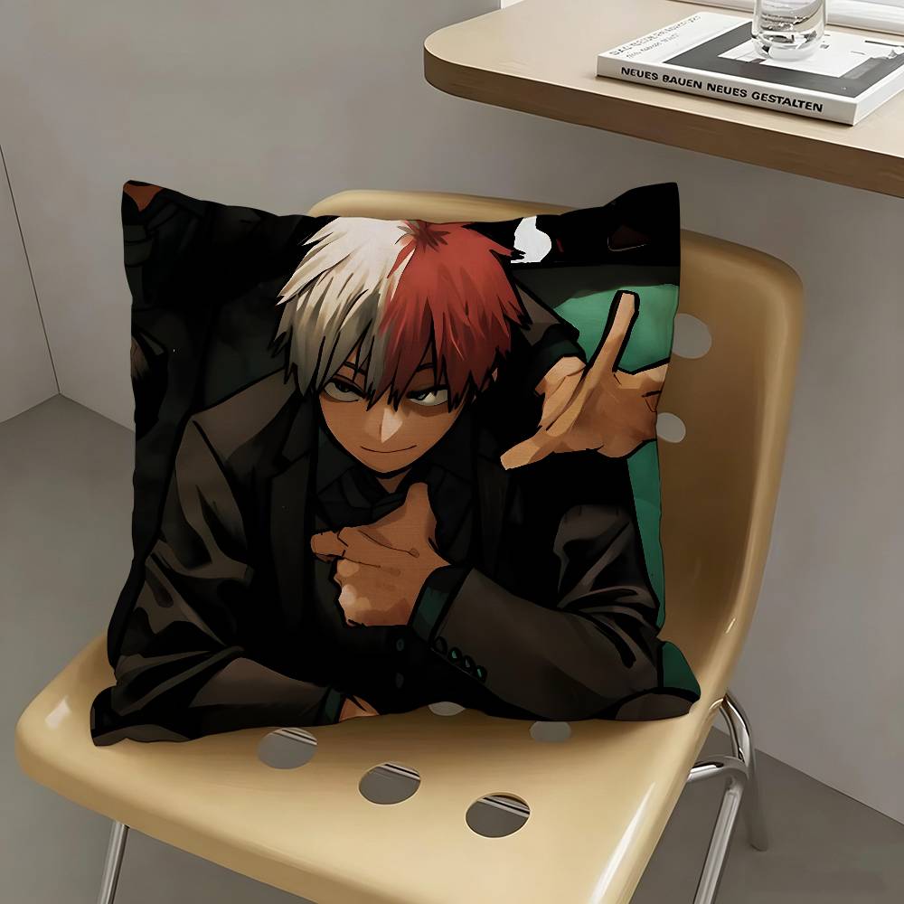 1pc Shoto Todoroki Anime Characters Pillow Case Fashion Square Pillowcase Bedroom Sofa Room Ins Decoration Leisure