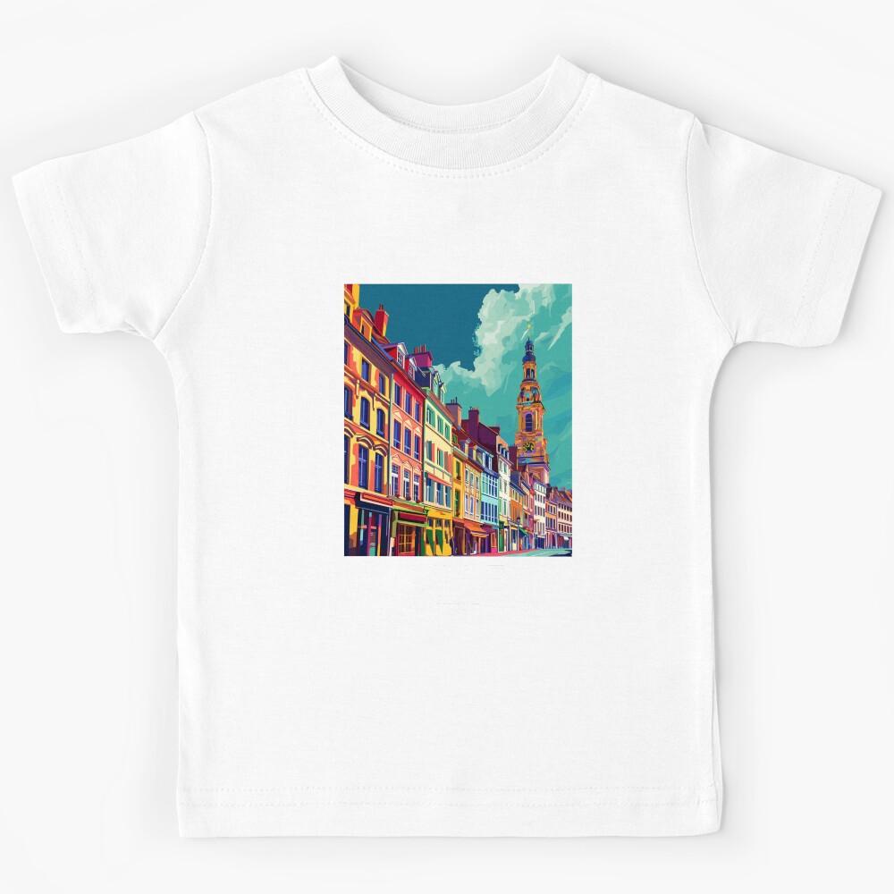A Pop Art Travel Print of Lille - France Kids T-Shirt 170