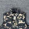 Autumn Reversible Camouflage Down Vest Jacket with Stand Collar