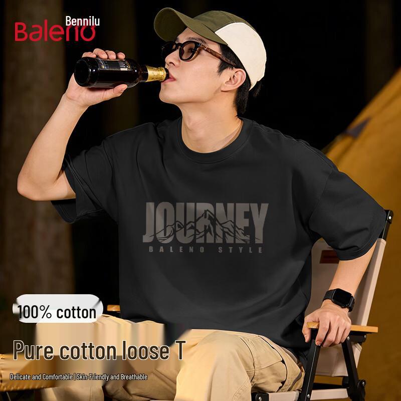 Baleno Men s Pure Cotton American Style Short Sleeve T-Shirt 4XL