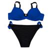 Dámský Bandeau Bandage Bikini Set Push-Up Brazilské plavky Plážové plavky