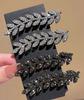 Stylish Black and Hair Side Clips and Flat Clips, 4 Piece Set for Women and Girls