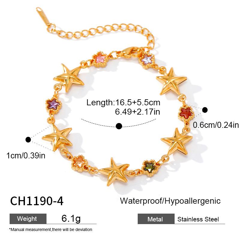 Chenhe explosive DIY bracelet multi-element pendant niche design sense simple stainless steel light luxury hand jewelry
