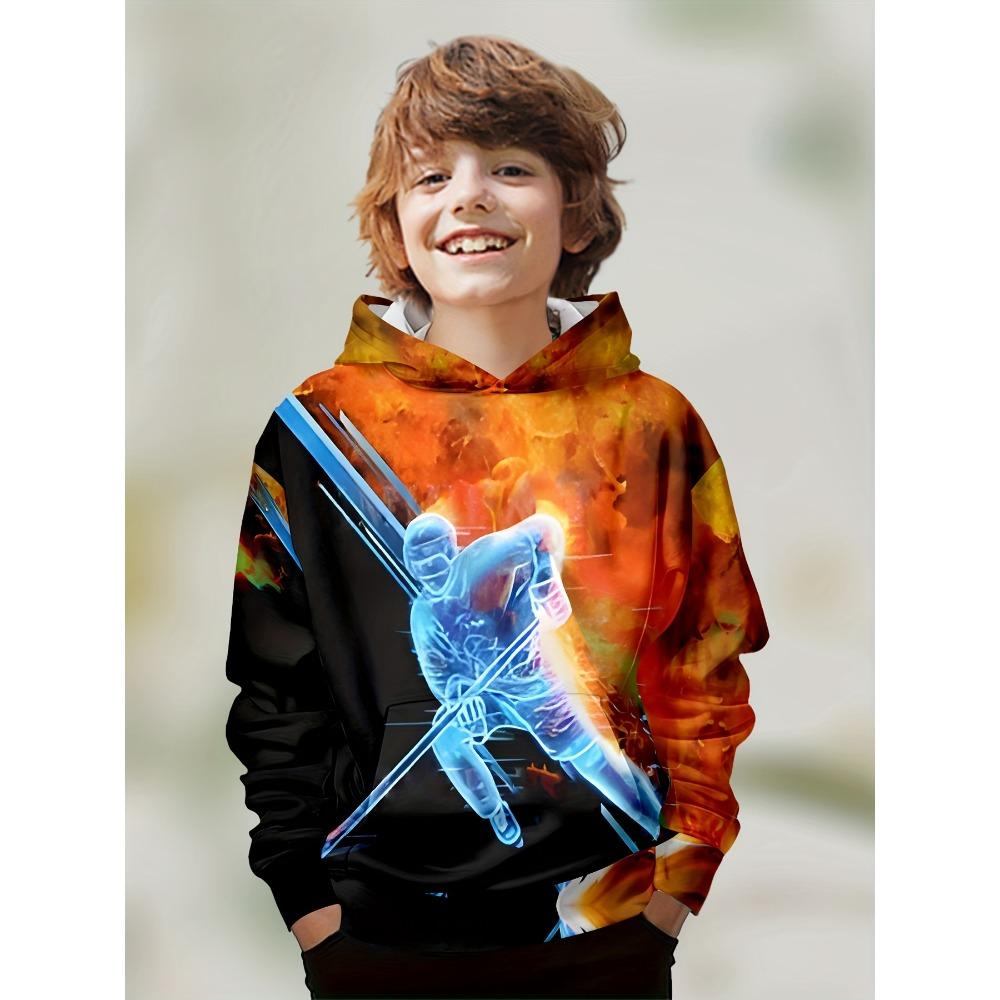 Kids Clothes Boys Hoodies Long Sleeve 3D Creative Print Children Spring Fall Clothes Casual Stylish Girl Clothes Pullover Tops